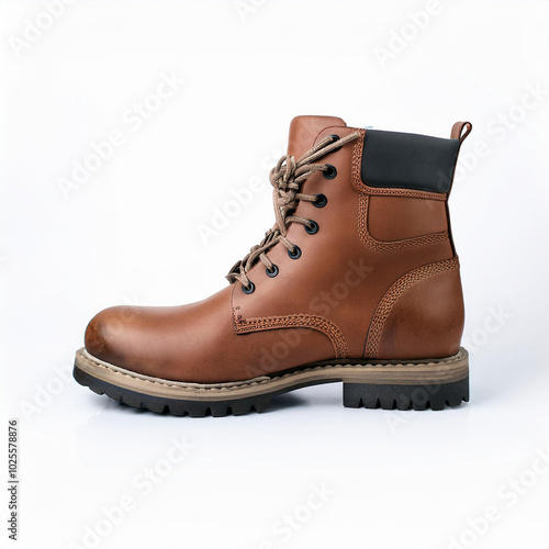 Robust Brown Leather Boot: Durable, stylish, and ready for adventure. Perfect for rugged terrains and urban exploration. Classic design, timeless appeal.