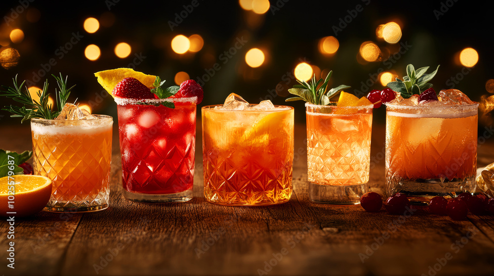Elegant Cocktails in Exquisite Glassware Elegant Cocktails in Exquisite Glassware