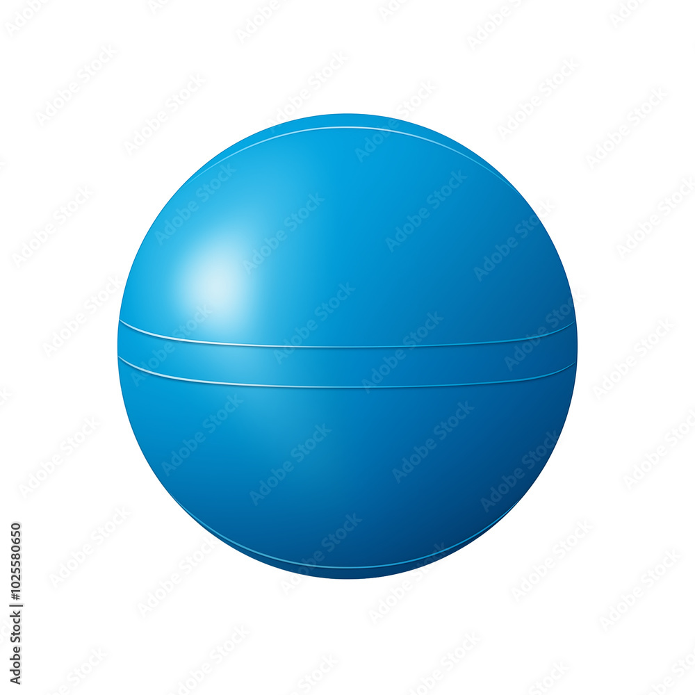 A vibrant blue exercise ball on a clean transparent background ready for fitness activities A vibrant blue exercise ball on a clean transparent background ready for fitness activities