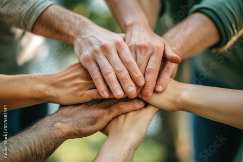 Unity Through Hands: A Symbol of Teamwork and Collaboration