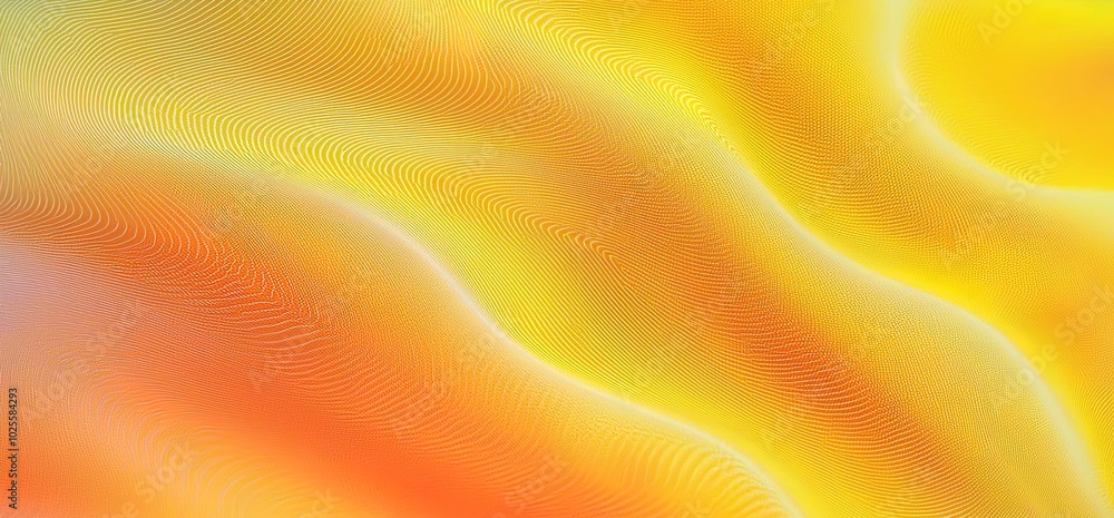 Obraz premium Abstract Wavy Background with Yellow and Orange Gradient - Perfect for Modern Designs, Website Headers, or Branding