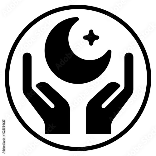 muslim glyph icon