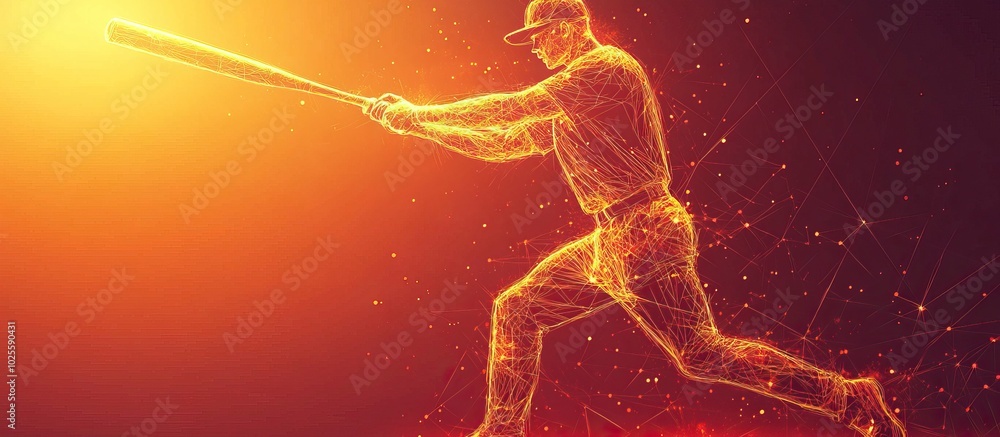 Fototapeta premium Baseball Player in Action