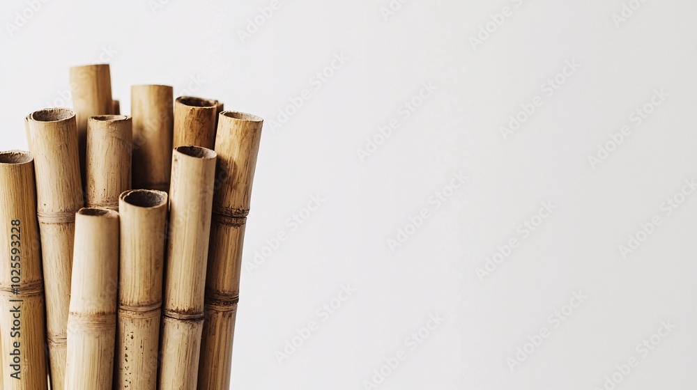 A natural straw leans on a pristine backdrop, highlighting its eco-friendly texture for those who embrace sustainable living. A natural straw leans on a pristine backdrop, highlighting its eco-friendly texture for those who embrace sustainable living.