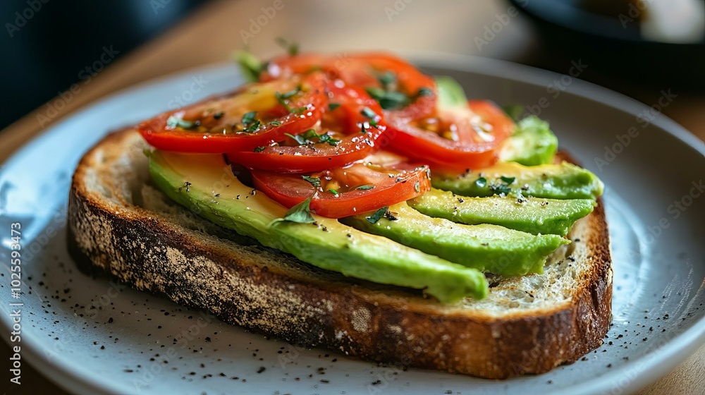 Delicious Avocado Toast with Fresh Tomatoes and Herbs: A Healthy Breakfast Delight Delicious Avocado Toast with Fresh Tomatoes and Herbs: A Healthy Breakfast Delight