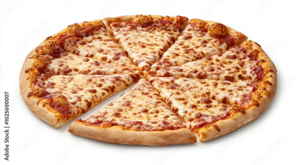 Hot, gooey cheese pizza ready to be sliced, perfect for any occasion whether it a festive party or a simple night in. Hot, gooey cheese pizza ready to be sliced, perfect for any occasion whether it a festive party or a simple night in.