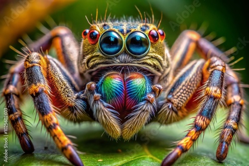 Intricate Bird-Earing Spider Captured in Nature Showcasing Its Unique Features and Beautiful Colors