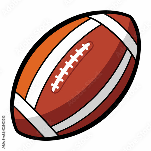  American football on a white background