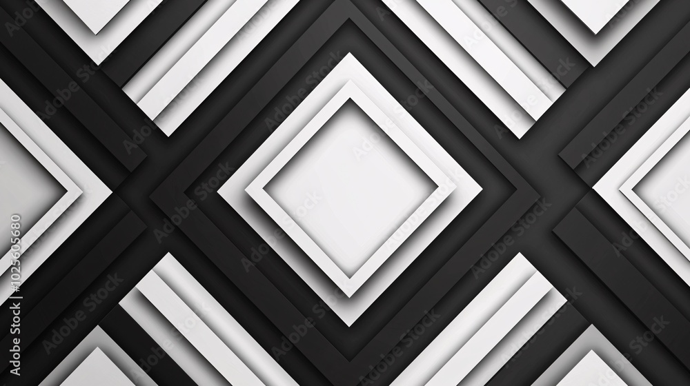 Modern Black and White Geometric Vector Frame with Sharp Contrast and Symmetrical Lines Modern Black and White Geometric Vector Frame with Sharp Contrast and Symmetrical Lines
