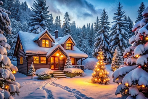 Joyful Winter Weekend Scenes with Snowy Landscapes, Cozy Homes, and Festive Decorations in Nature