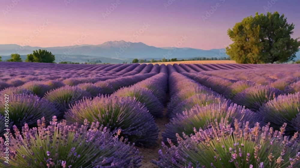 lavender field at twilight lavender field at twilight