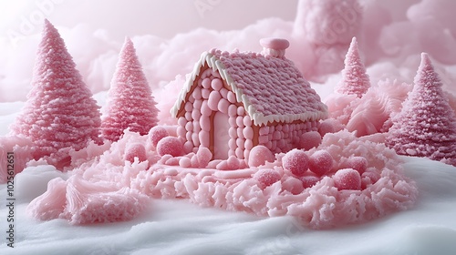 Whimsical Gingerbread House with Candy Decorations