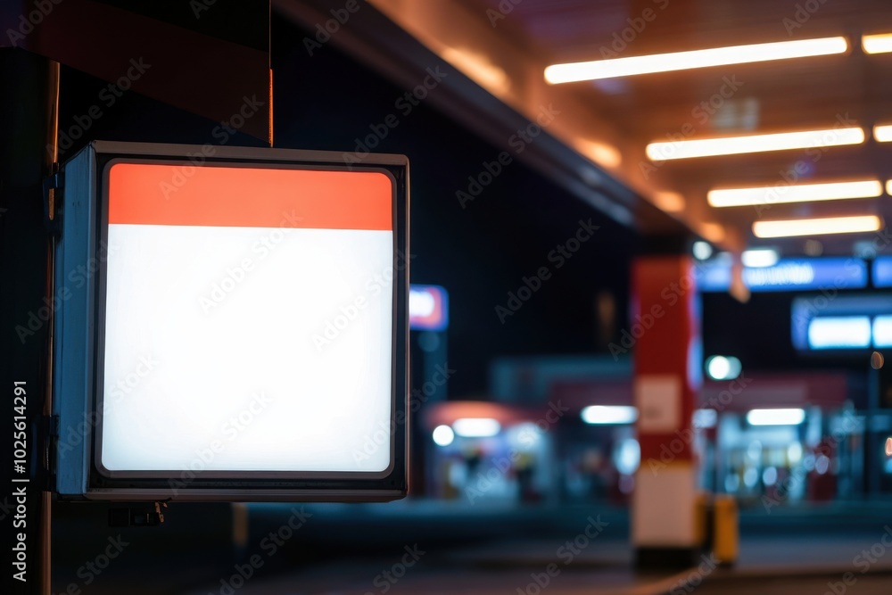 Empty gas station price sign, with copy space Empty gas station price sign, with copy space