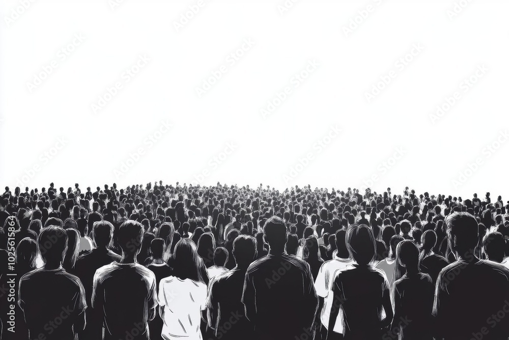 Fototapeta premium A Sea of Faces: Anonymity and the Power of the Crowd