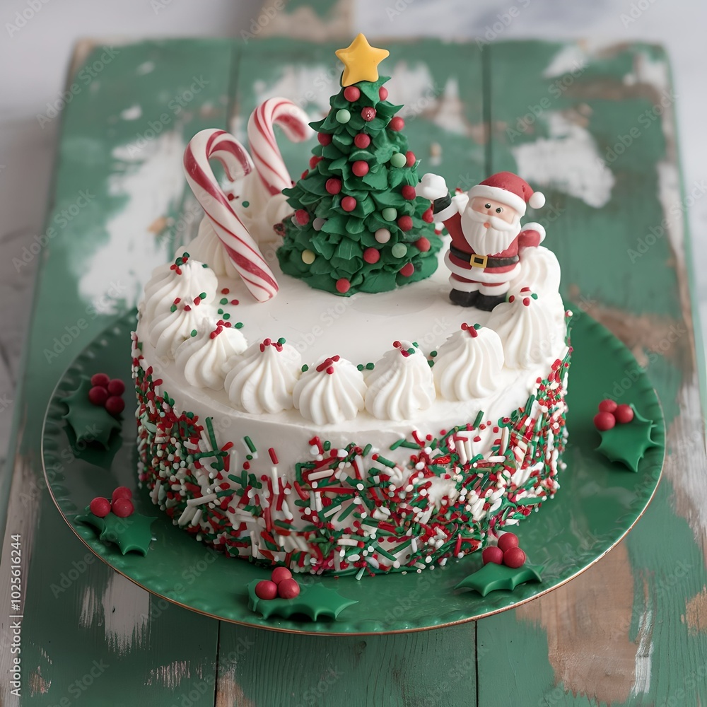 Christmas decorated cake Christmas decorated cake