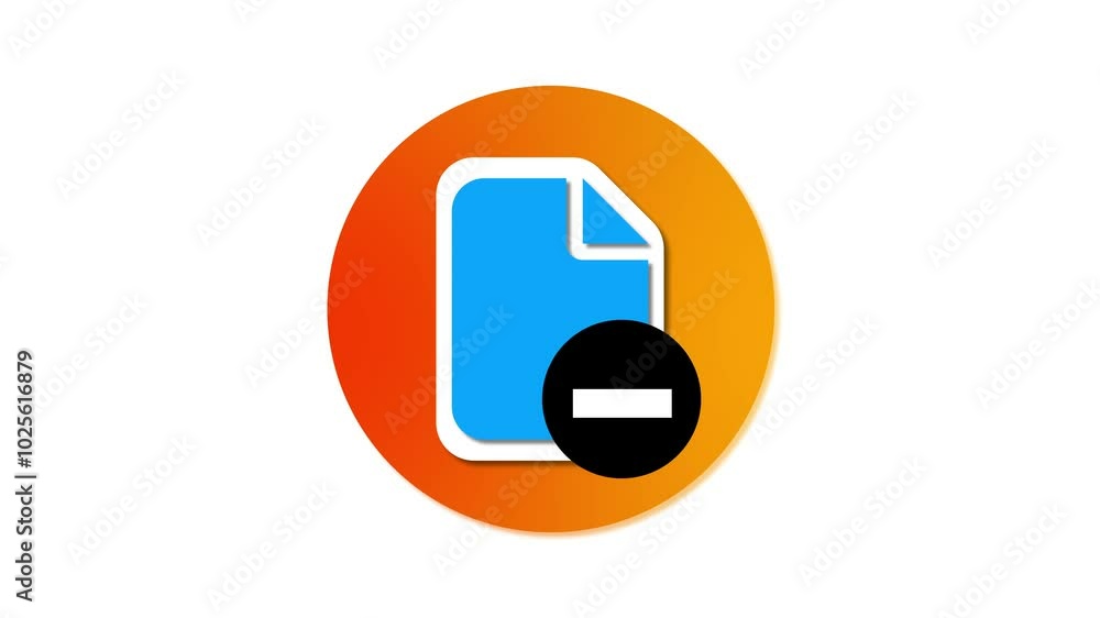 File icon, document or folder flat design animation. File icon, document or folder flat design animation.