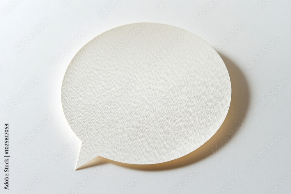 Empty speech bubble cut out of paper, with copy space Empty speech bubble cut out of paper, with copy space