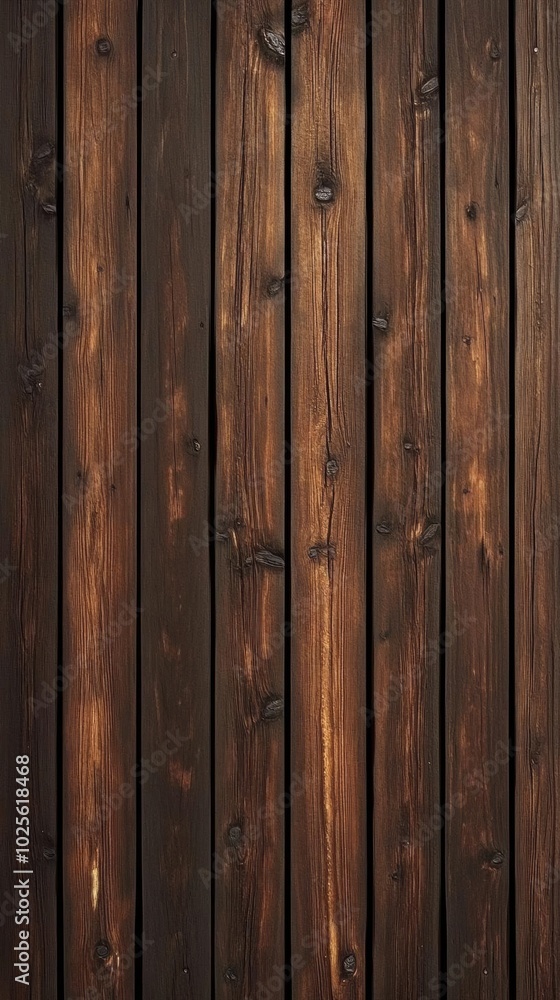 Dark Brown Wooden Planks Background Texture