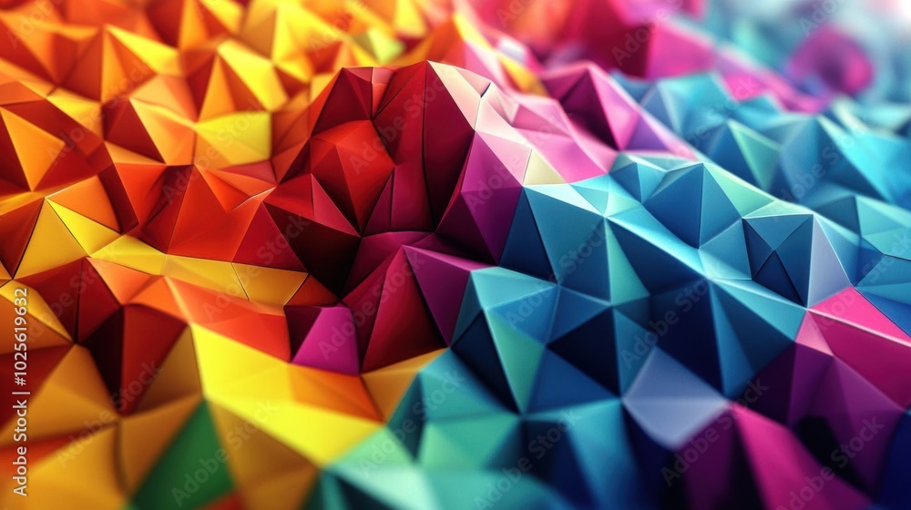 Abstract Colorful Triangular Pattern - A Playful Symphony of Shapes Abstract Colorful Triangular Pattern - A Playful Symphony of Shapes