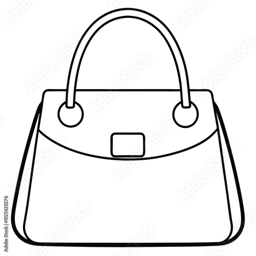 Stylish Handbag Vector Art.