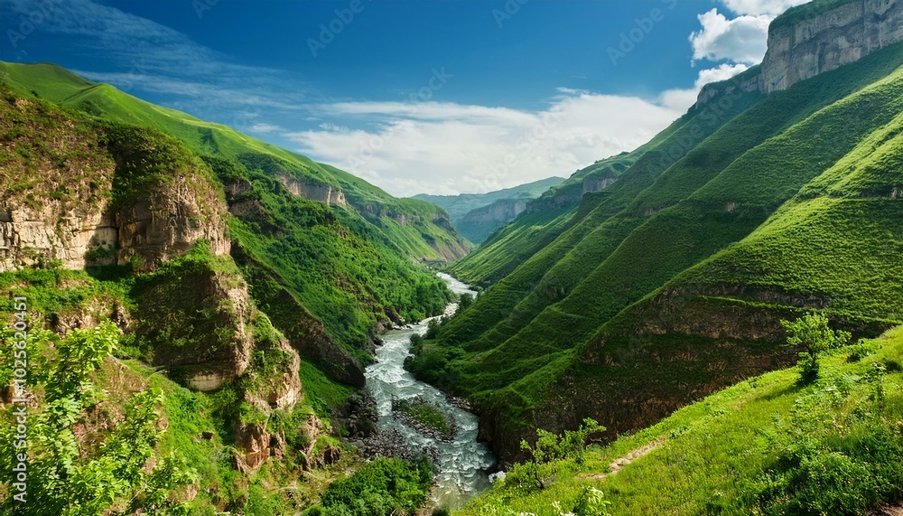 Naklejka premium The river is a lifeline for the surrounding wildlife. 