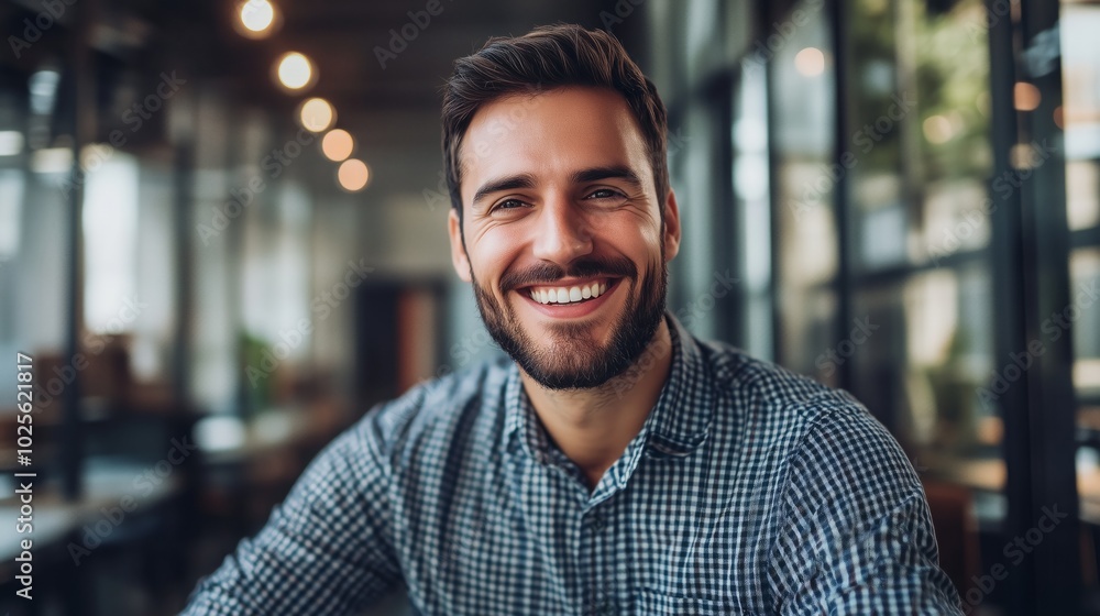 Happy handsome office worker. productivity concept. Happy handsome office worker. productivity concept.