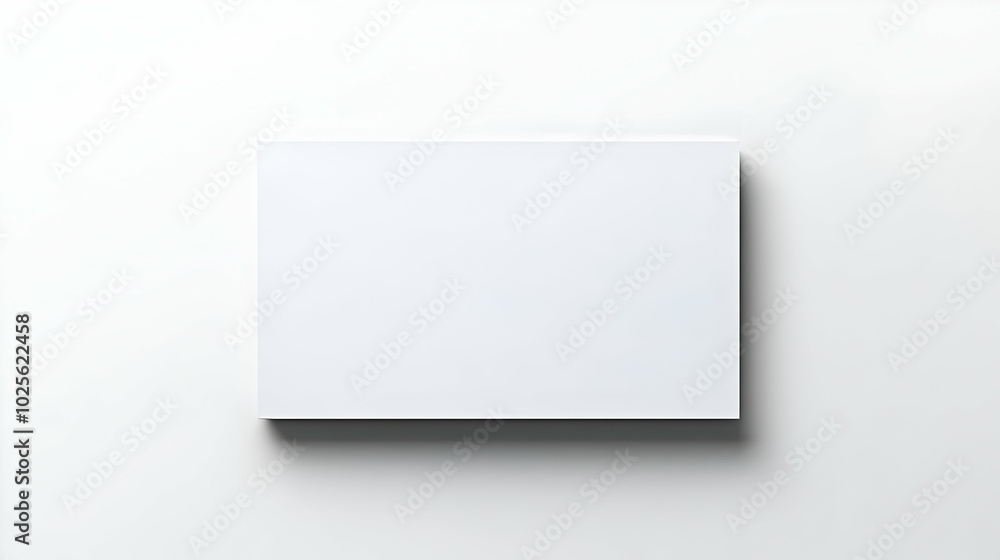 A Blank White Paper Card with Subtle Lines Mockup Against a White Background A Blank White Paper Card with Subtle Lines Mockup Against a White Background