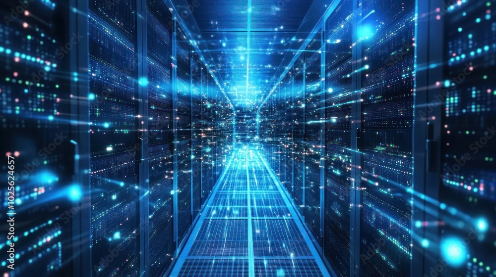 A data infrastructure background showcasing digital data servers, cloud computing visuals, and infrastructure designs for large-scale data storage and processing A data infrastructure background showcasing digital data servers, cloud computing visuals, and infrastructure designs for large-scale data storage and processing