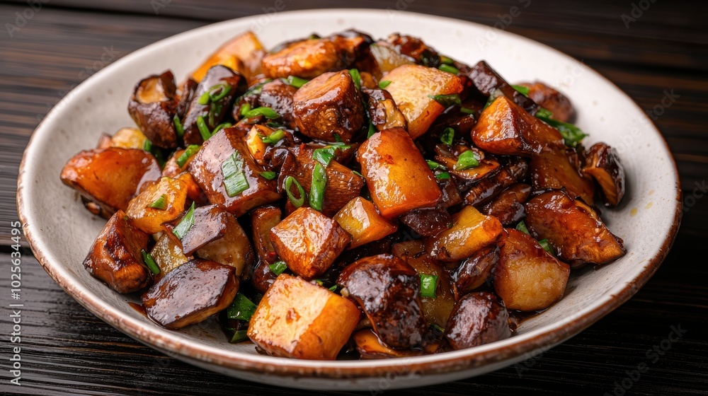 Roasted sweet potatoes with garlic and herbs Roasted sweet potatoes with garlic and herbs