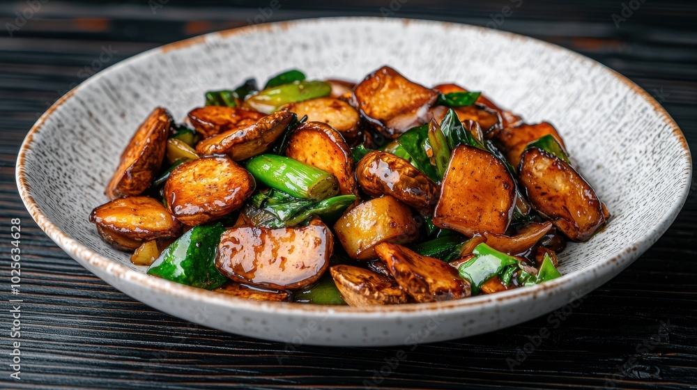 Delicious roasted potatoes and vegetables Delicious roasted potatoes and vegetables