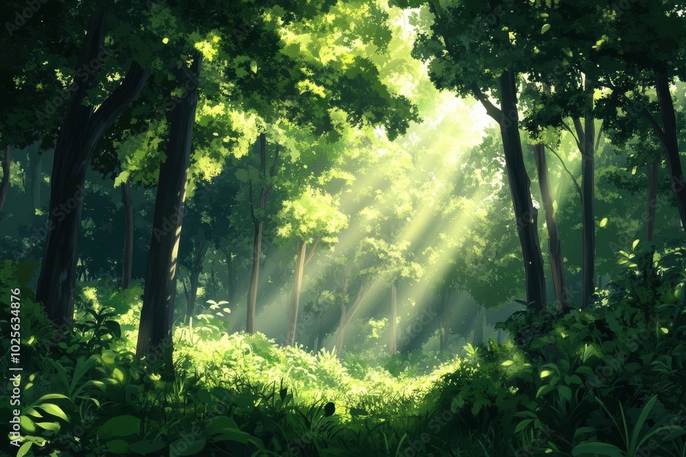 Sunbeams Through the Forest Sunbeams Through the Forest