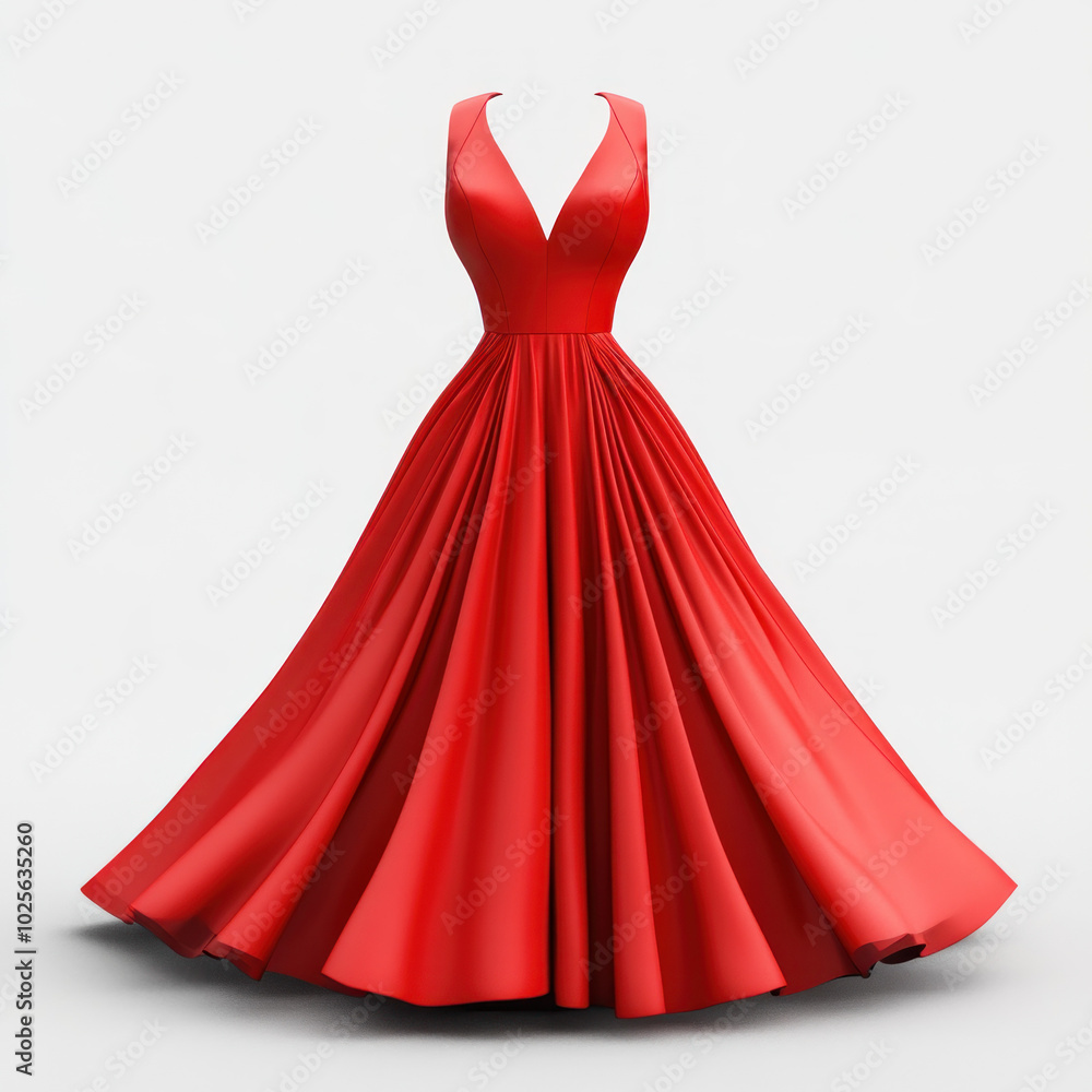 Red dress with plunging neckline and low back. Red dress with plunging neckline and low back.
