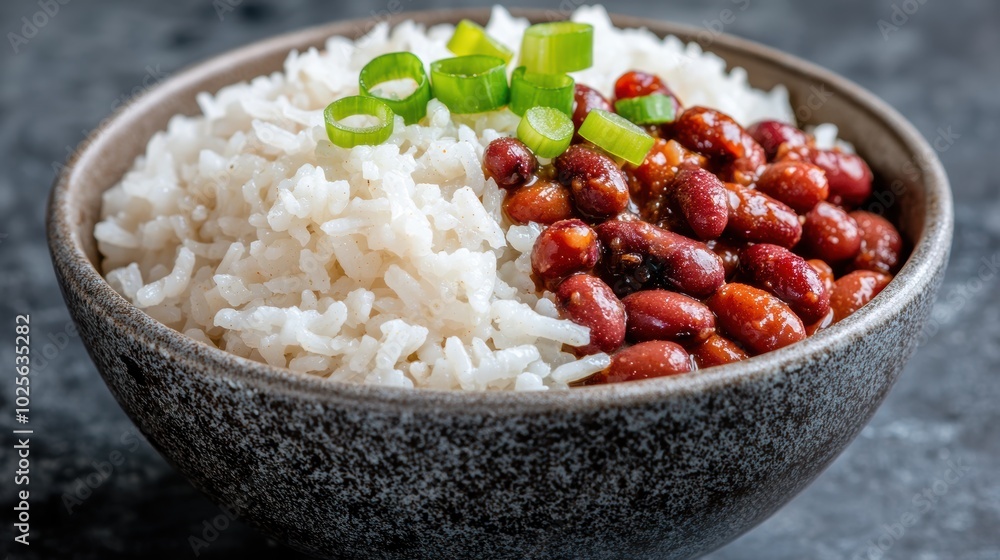 Healthy rice and kidney bean bowl Healthy rice and kidney bean bowl