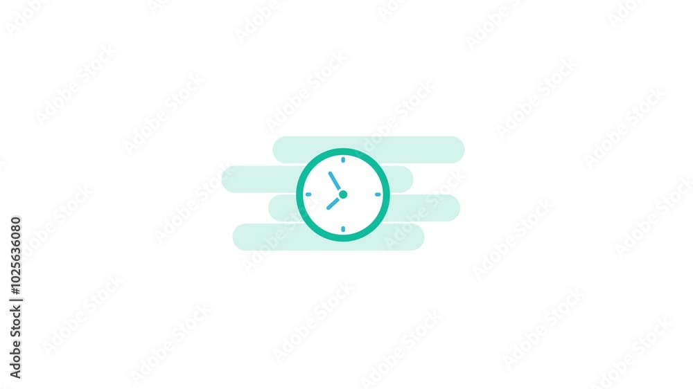 2D analog clock round animation to show time on screen. 2D analog clock round animation to show time on screen.