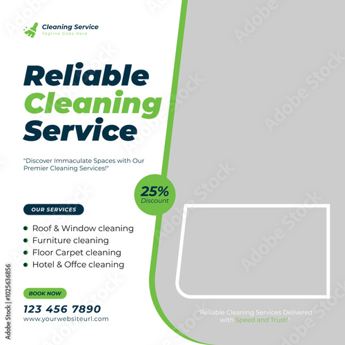 Engaging cleaning services social media banner design for customer outreach