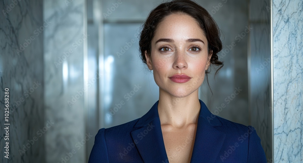 confident professional woman in navy blue suit confident professional woman in navy blue suit