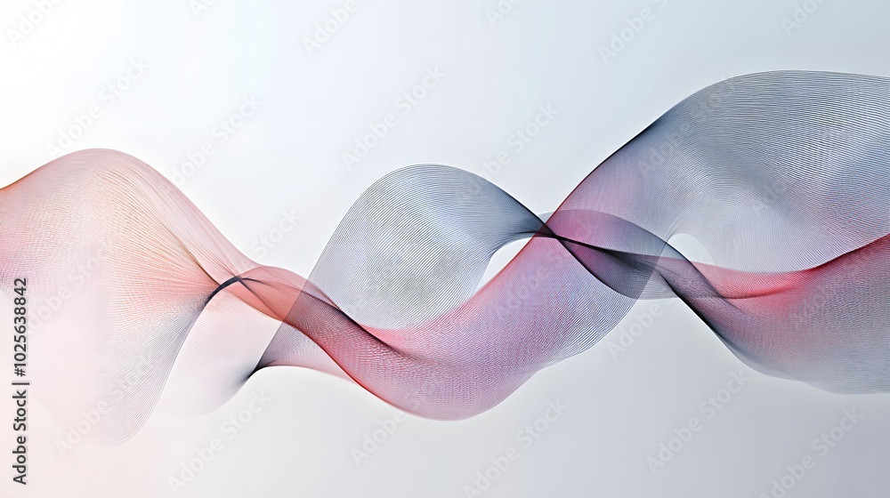 Thin, curved abstract lines: Thin lines gently curving and intertwining Thin, curved abstract lines: Thin lines gently curving and intertwining