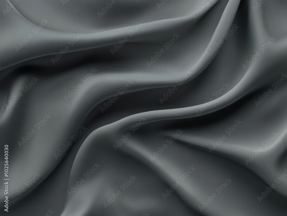 Fototapeta premium Abstract Draped Fabric Texture - Smooth Gray Textile Background