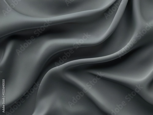 Abstract Draped Fabric Texture - Smooth Gray Textile Background photo