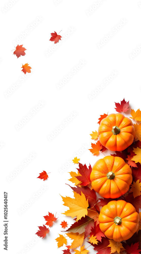 pumpkin and autumn leaves pumpkin and autumn leaves