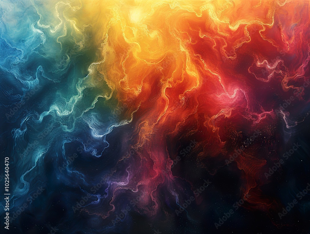 Abstract Swirling Colors: Psychedelic Digital Art Abstract Swirling Colors: Psychedelic Digital Art