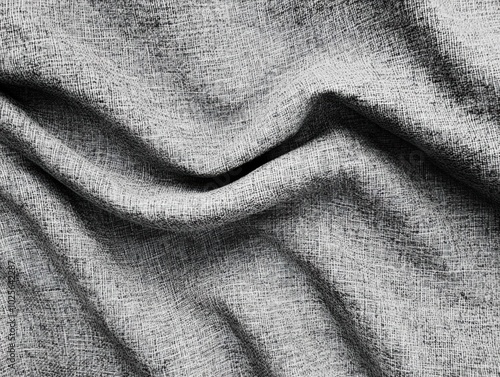 Wrinkled Gray Fabric Texture: Abstract Background for Design Projects