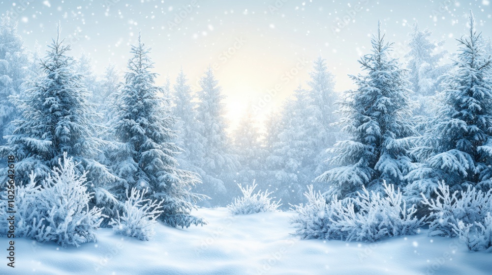 Fototapeta premium The Winter Wonderland Forest