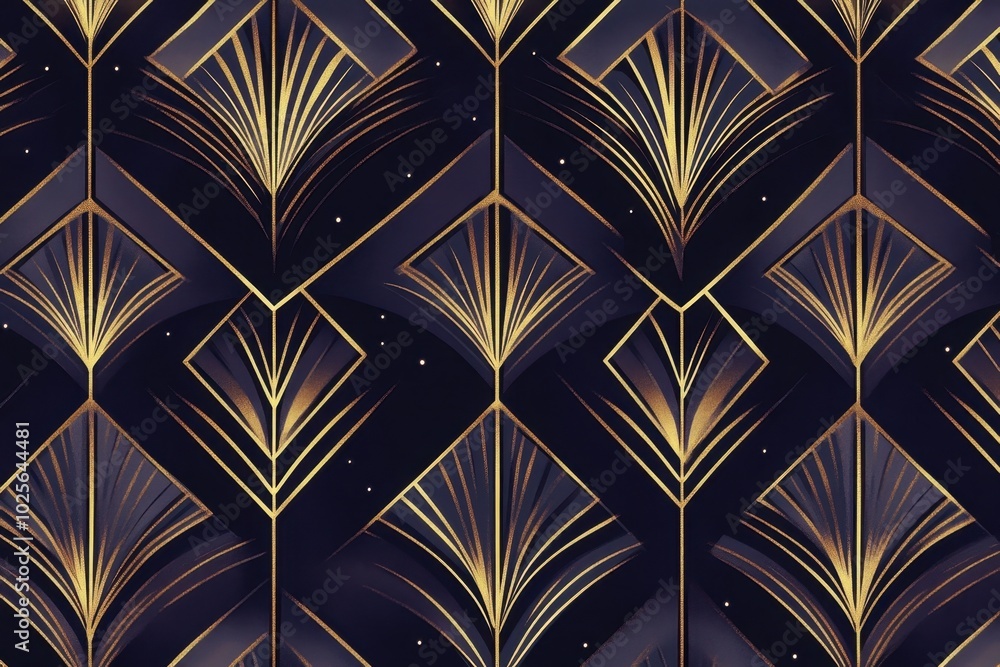 Art Deco pattern with geometric shapes, metallic colors, and luxurious design, ideal for sophisticated decor and fashion, sleek and glamorous, capturing the essence of 1920s elegance Art Deco pattern with geometric shapes, metallic colors, and luxurious design, ideal for sophisticated decor and fashion, sleek and glamorous, capturing the essence of 1920s elegance