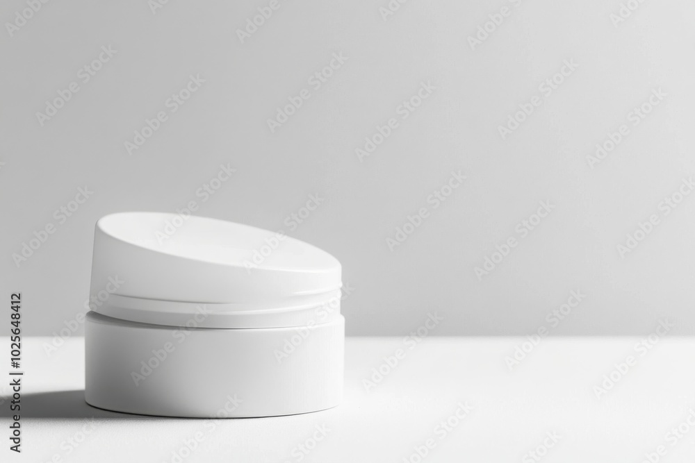 white cream jar mockup on minimalist background white cream jar mockup on minimalist background