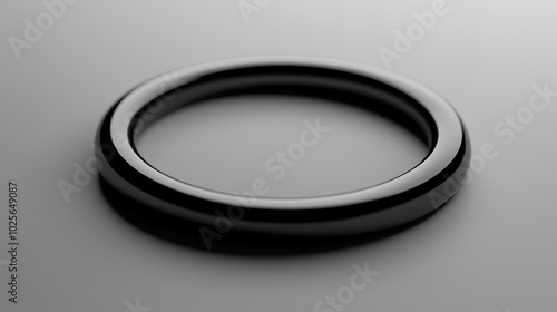 Blank 3D ring display with rounded edges and a clean backdrop.