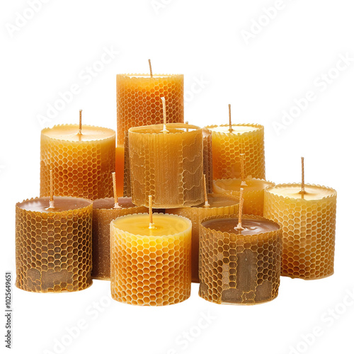 candles on a white background