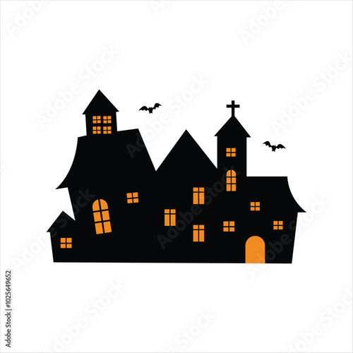 Simple Haunted House Design for Halloween Night