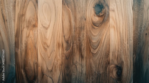 A wooden texture background showcasing rich natural grains and organic knots in mix of light and dark wood tones, perfect for rustic decor, earthy designs, or interior backgrounds with a natural feel. photo