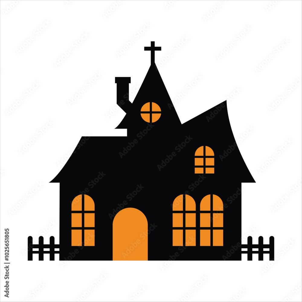 Simple Haunted House Design for Halloween Night Simple Haunted House Design for Halloween Night
